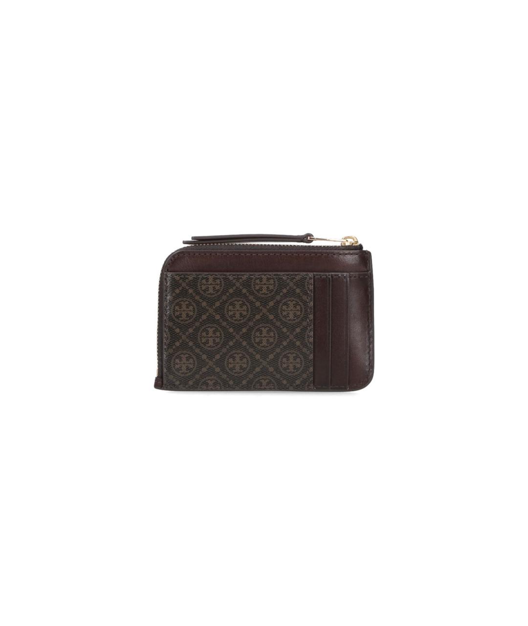 TORY BURCH Коричневый кожаный кардхолдер, фото 3