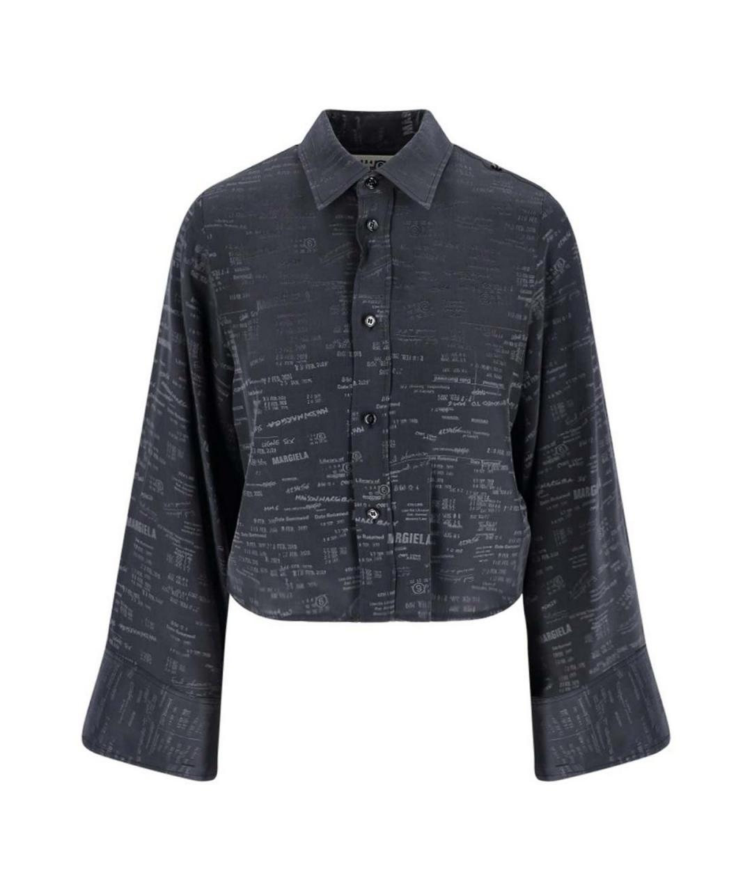 MM6 MAISON MARGIELA Серая вискозная рубашка, фото 1