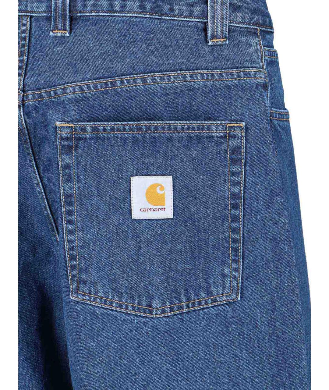CARHARTT Синие хлопковые прямые джинсы, фото 4