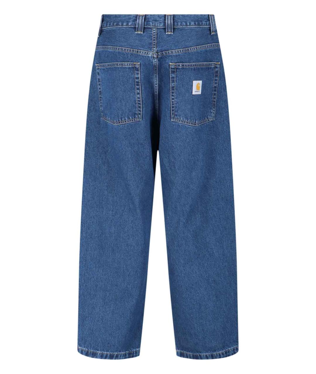 CARHARTT Синие хлопковые прямые джинсы, фото 2