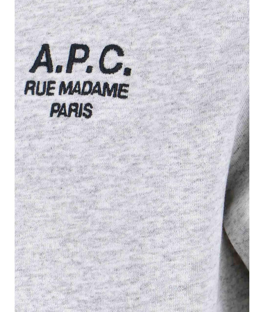 A.P.C. Серая хлопковая футболка, фото 3