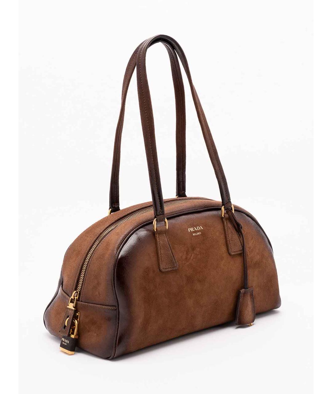 PRADA Коричневая кожаная сумка через плечо, фото 3