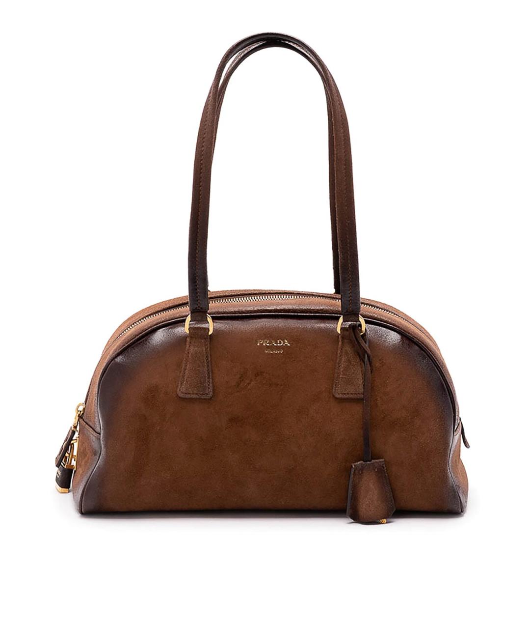 PRADA Коричневая кожаная сумка через плечо, фото 1