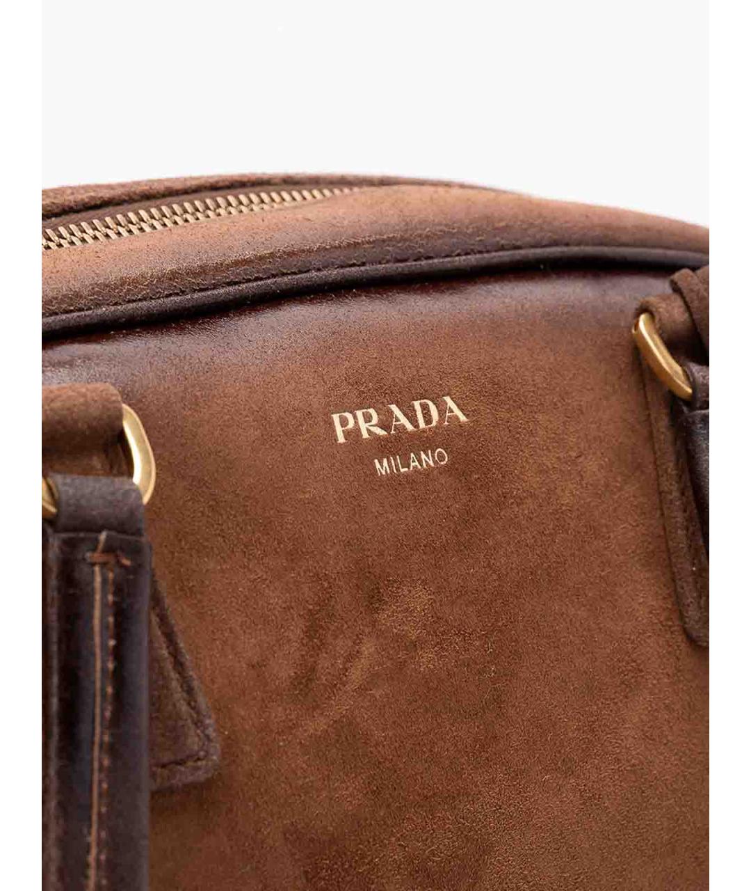 PRADA Коричневая кожаная сумка через плечо, фото 5