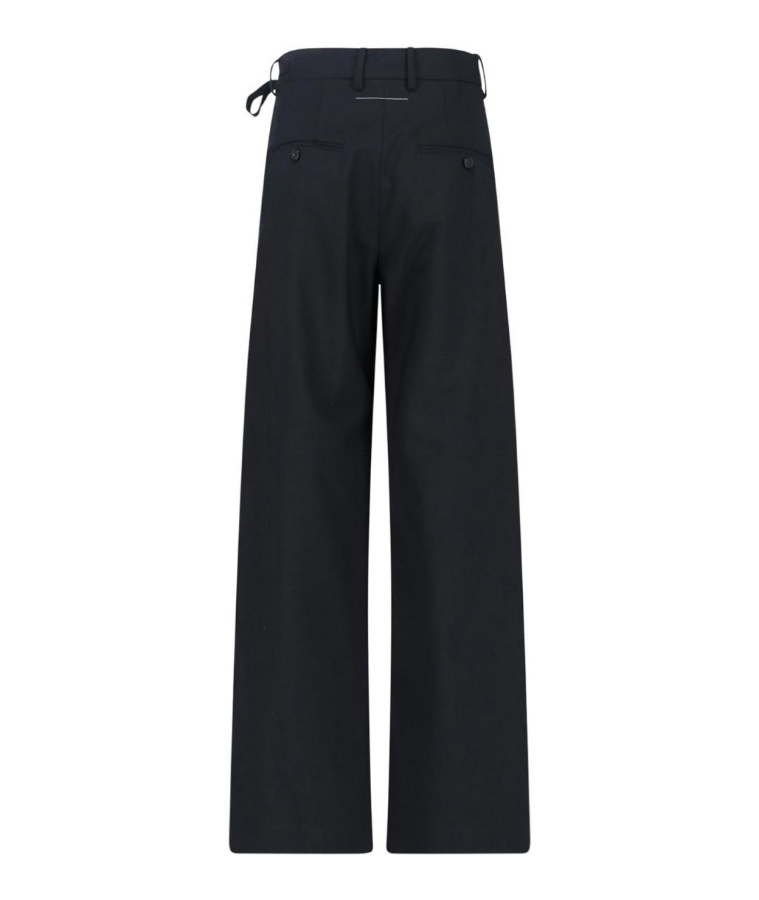 MM6 MAISON MARGIELA Черные полиэстеровые брюки широкие, фото 2