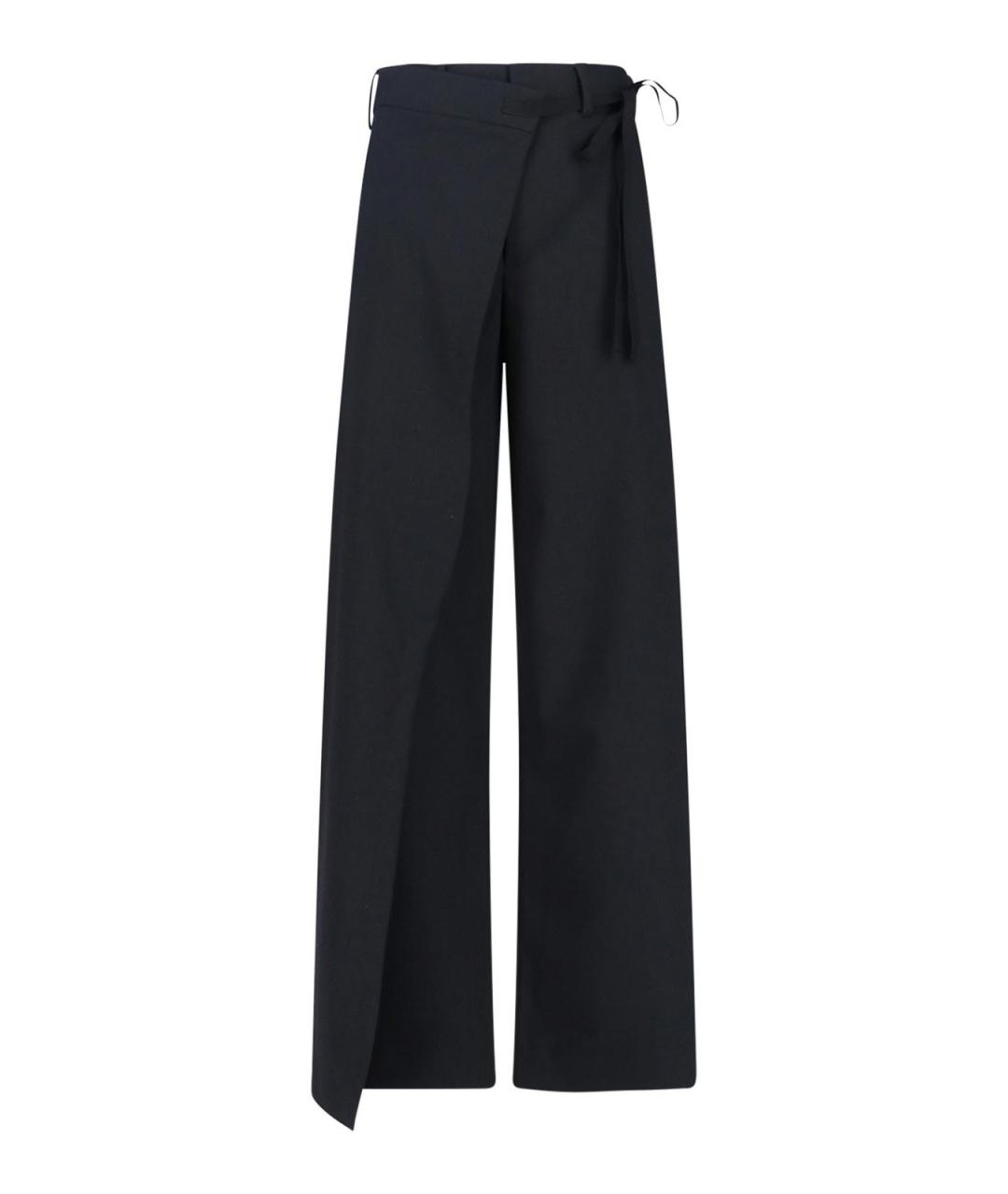 MM6 MAISON MARGIELA Черные полиэстеровые брюки широкие, фото 1