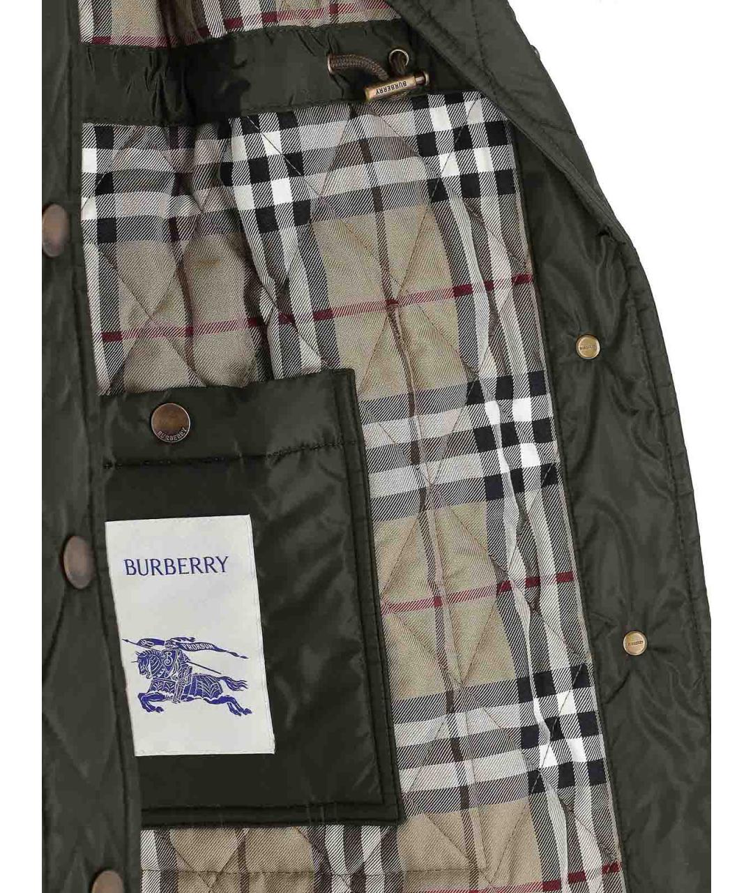 BURBERRY Зеленая бархатная куртка, фото 5