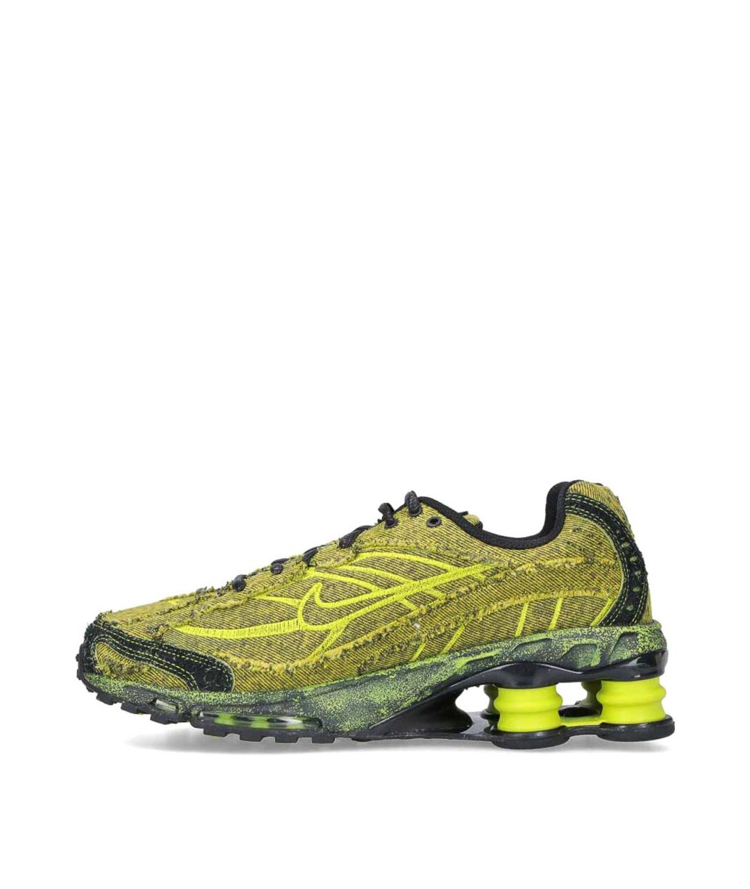 NIKE Зеленые кожаные низкие кроссовки / кеды, фото 3