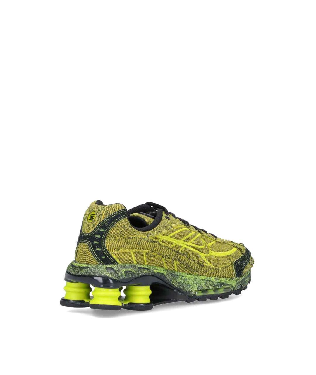 NIKE Зеленые кожаные низкие кроссовки / кеды, фото 4