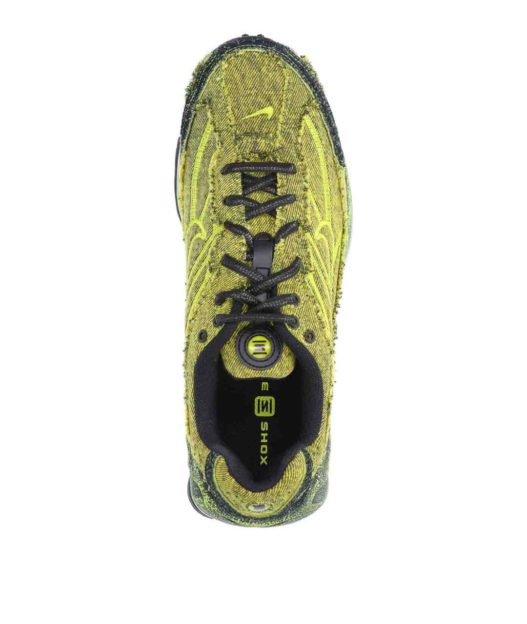 NIKE Зеленые кожаные низкие кроссовки / кеды, фото 5