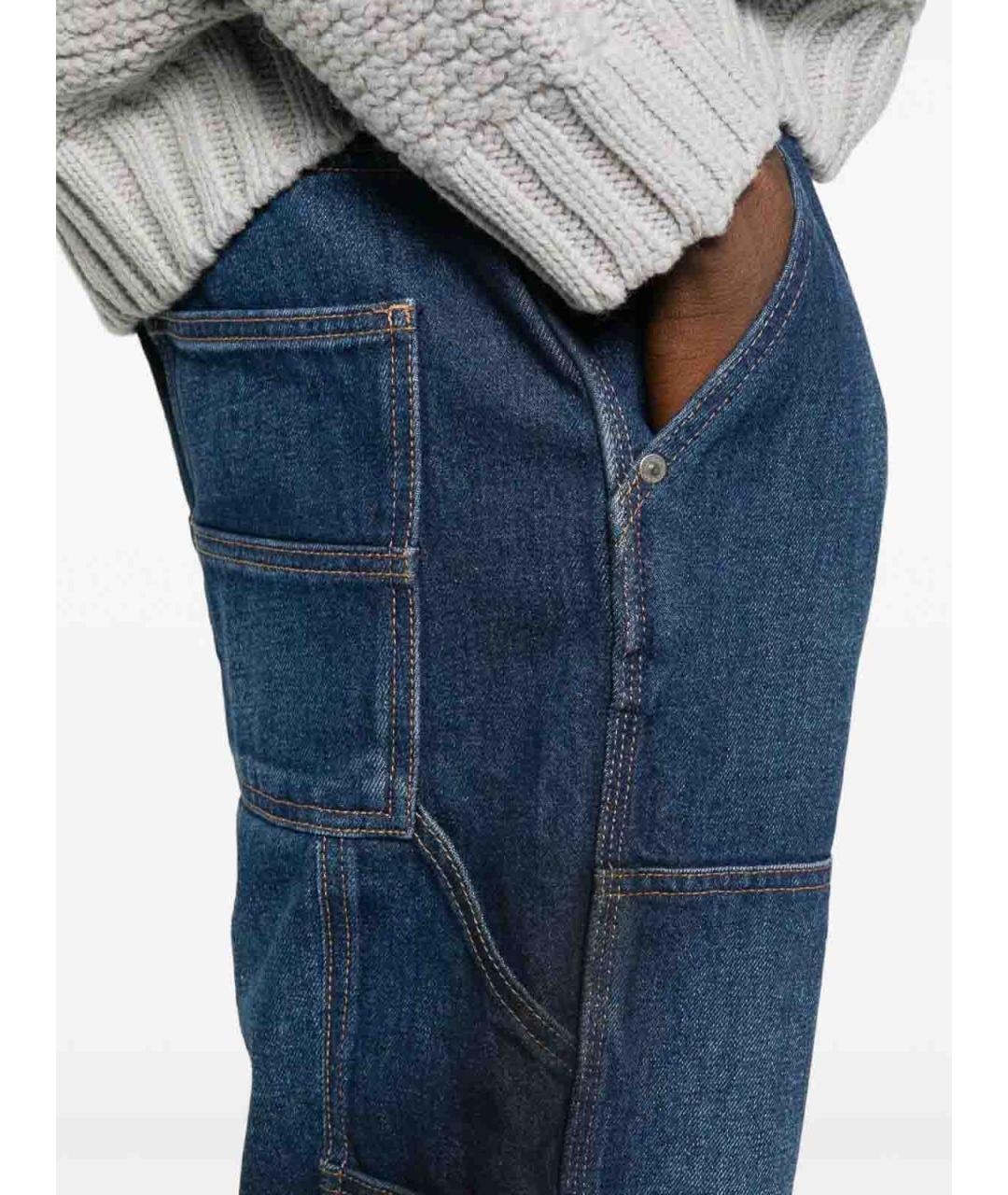 OFF-WHITE Синие хлопковые джинсы, фото 5