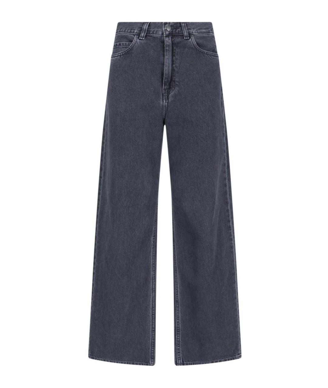 CARHARTT Черные хлопковые прямые джинсы, фото 1