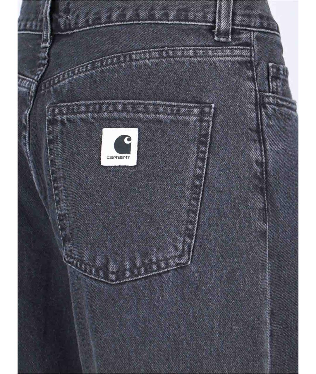 CARHARTT Черные хлопковые прямые джинсы, фото 4