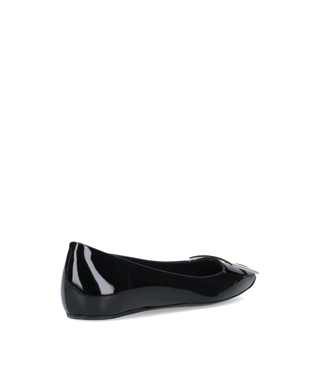 ROGER VIVIER Черные кожаные балетки, фото 4