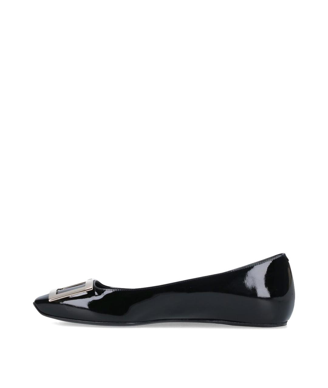 ROGER VIVIER Черные кожаные балетки, фото 3