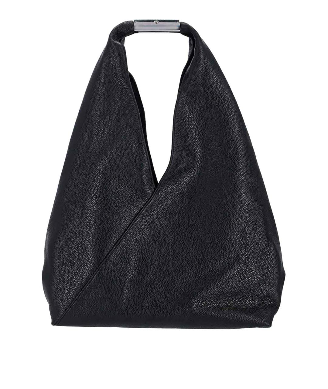 MM6 MAISON MARGIELA Черная кожаная сумка через плечо, фото 1