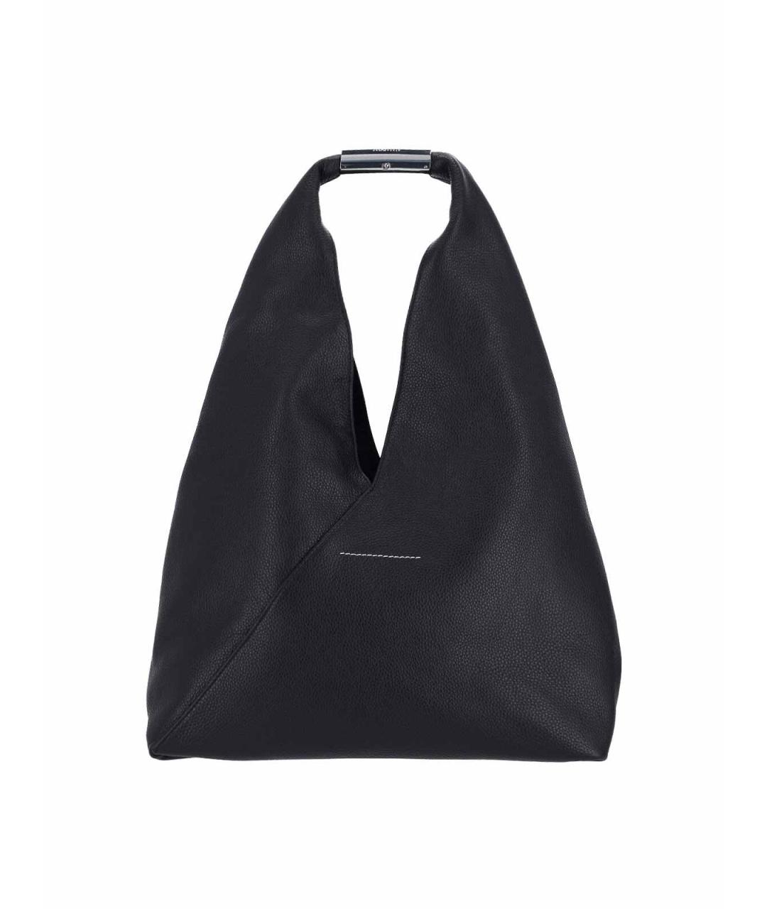 MM6 MAISON MARGIELA Черная кожаная сумка через плечо, фото 3