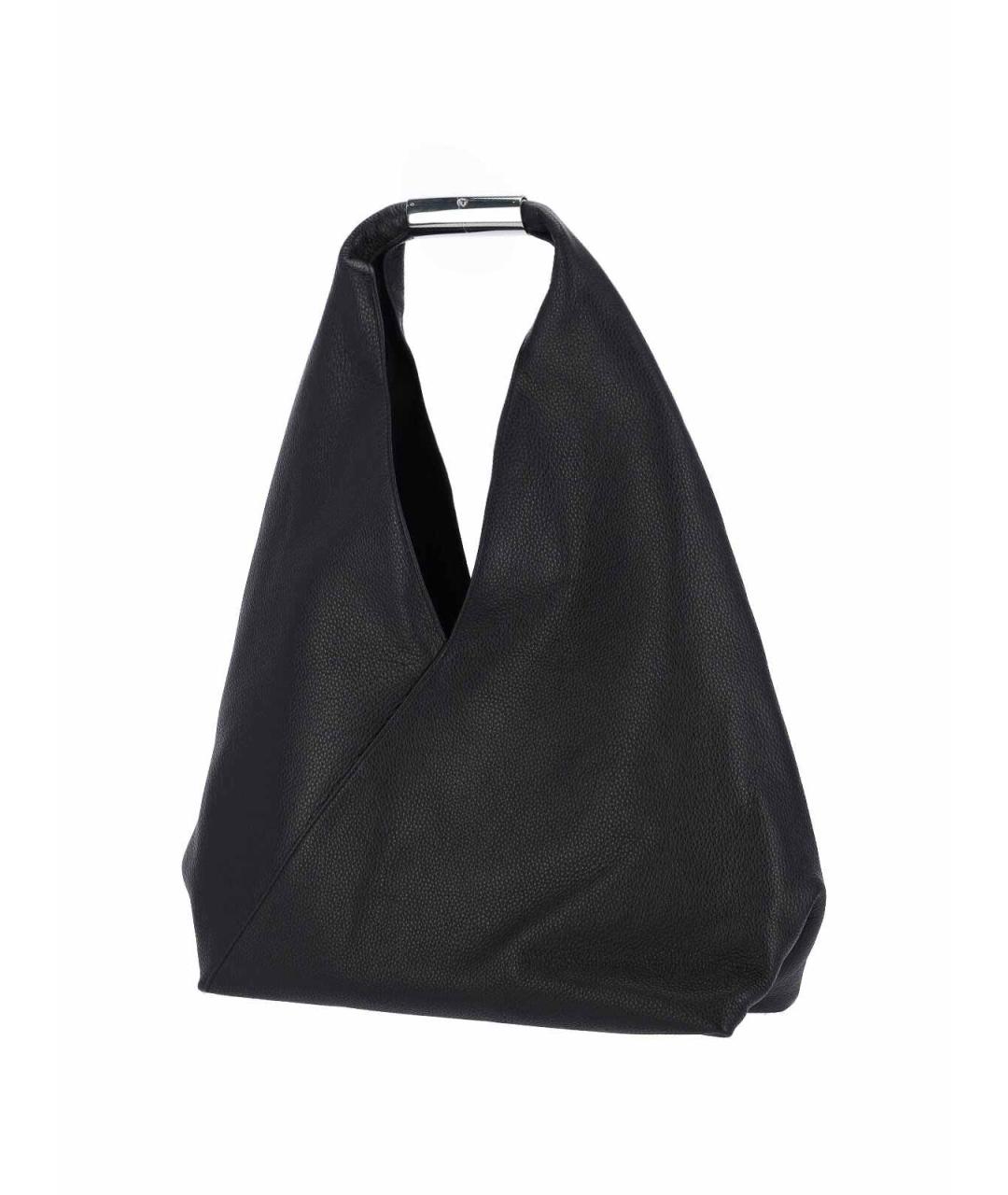 MM6 MAISON MARGIELA Черная кожаная сумка через плечо, фото 2