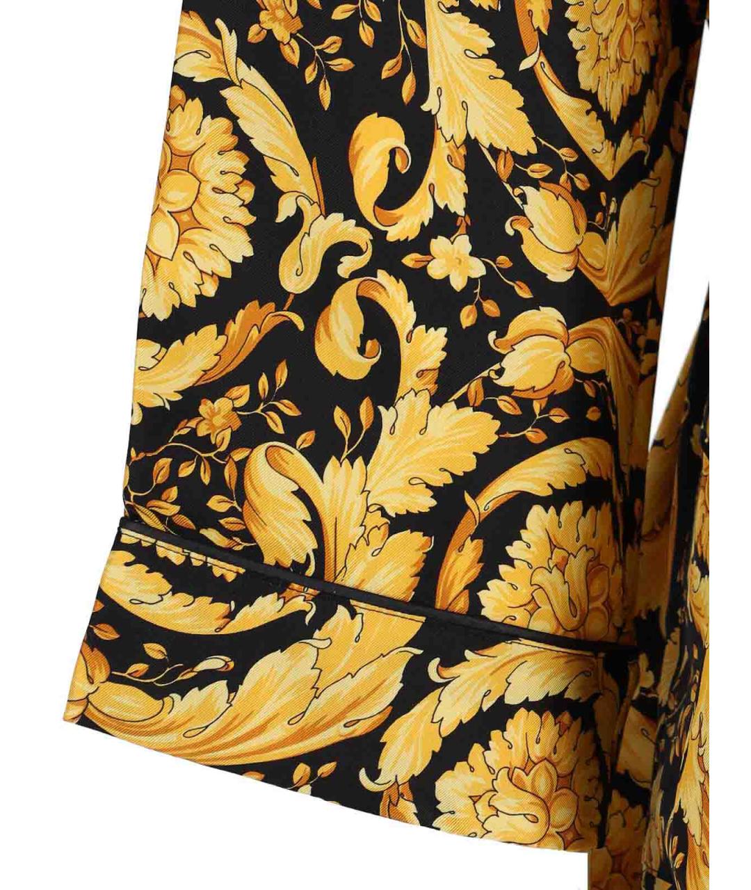VERSACE Черное шелковое повседневное платье, фото 5