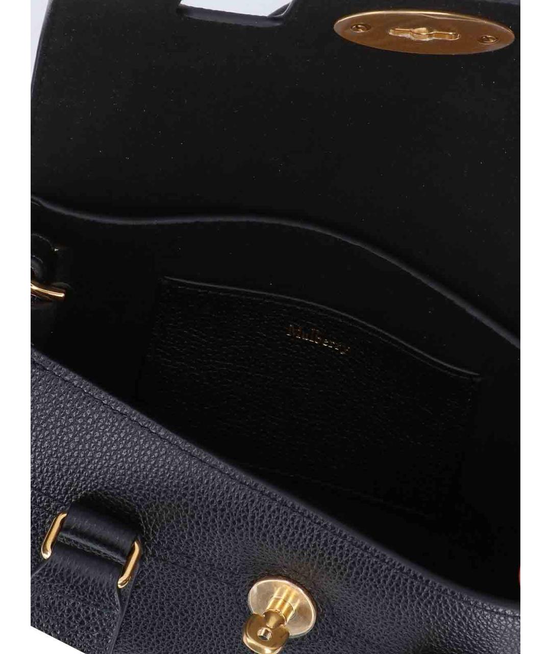 MULBERRY Черная кожаная сумка тоут, фото 4