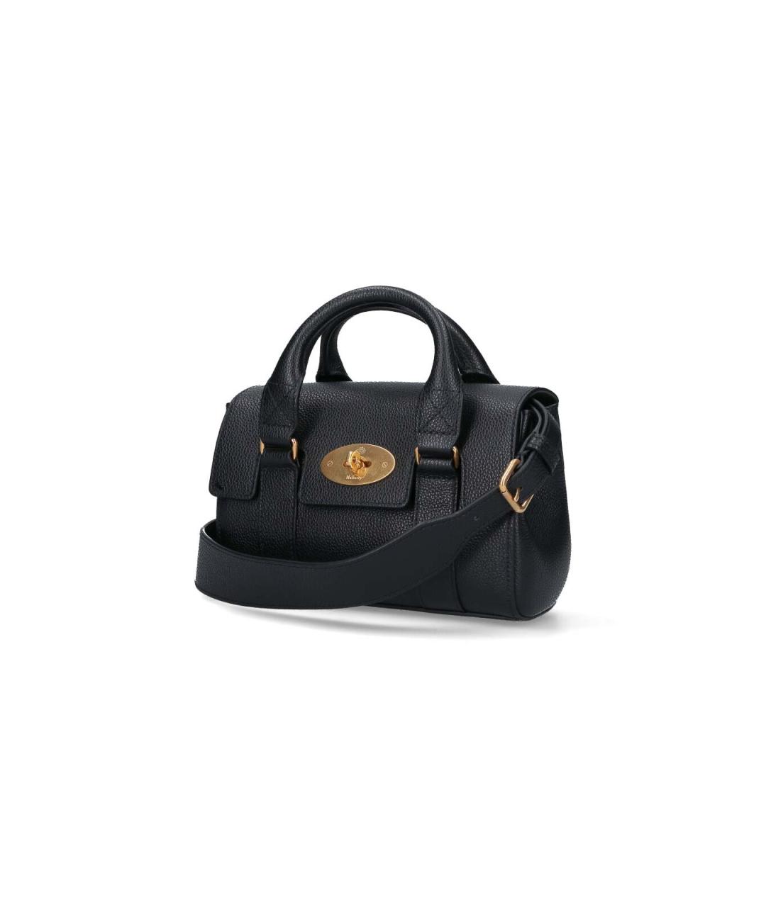 MULBERRY Черная кожаная сумка тоут, фото 2