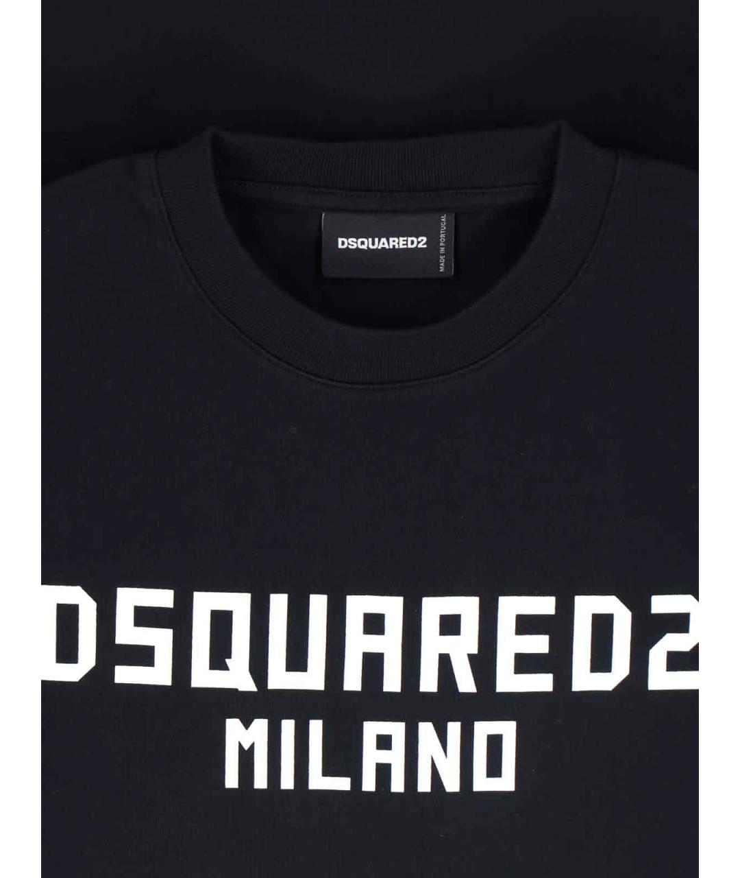 DSQUARED2 Черная хлопковая футболка, фото 3