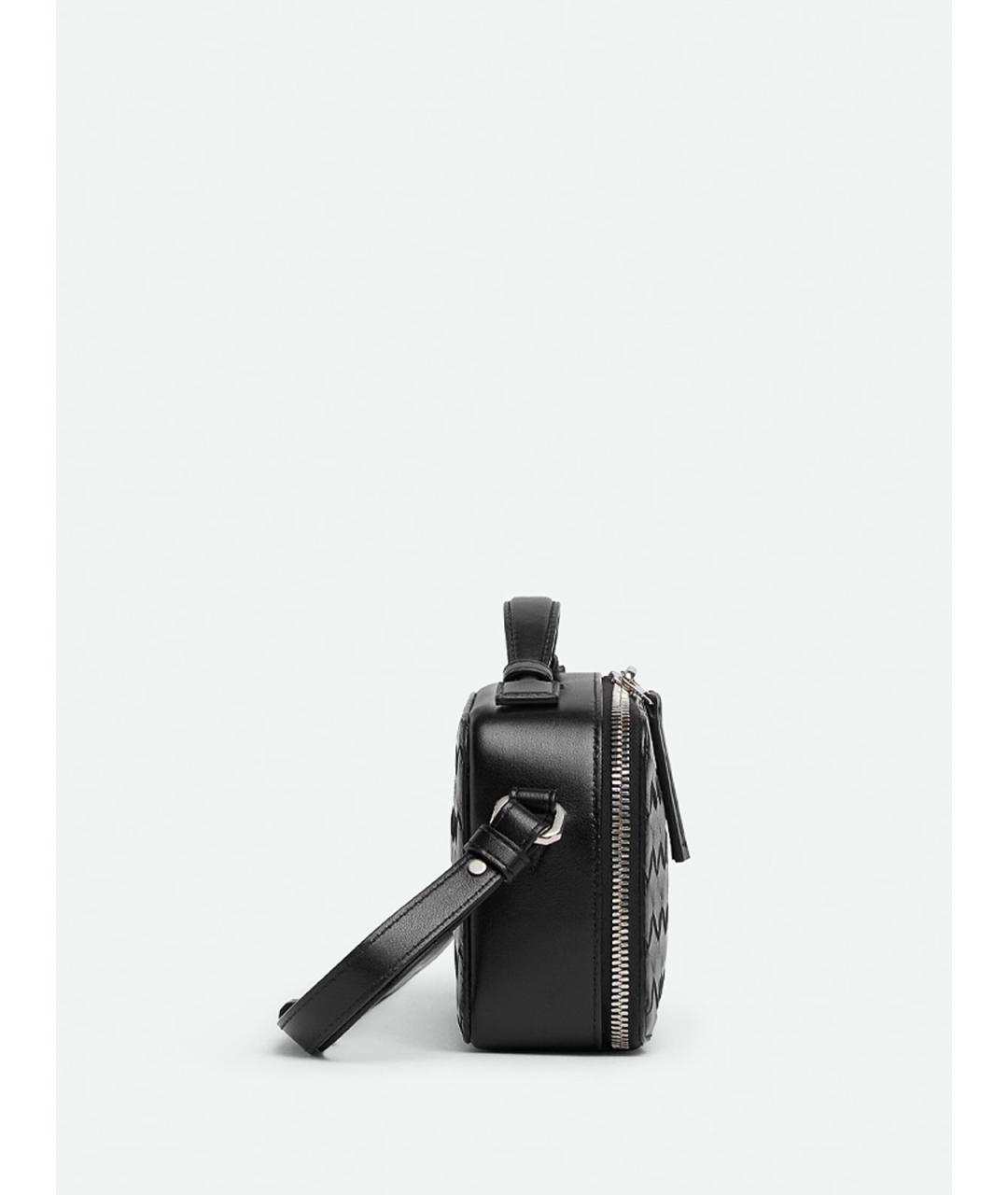 BOTTEGA VENETA Черная кожаная сумка на плечо, фото 3
