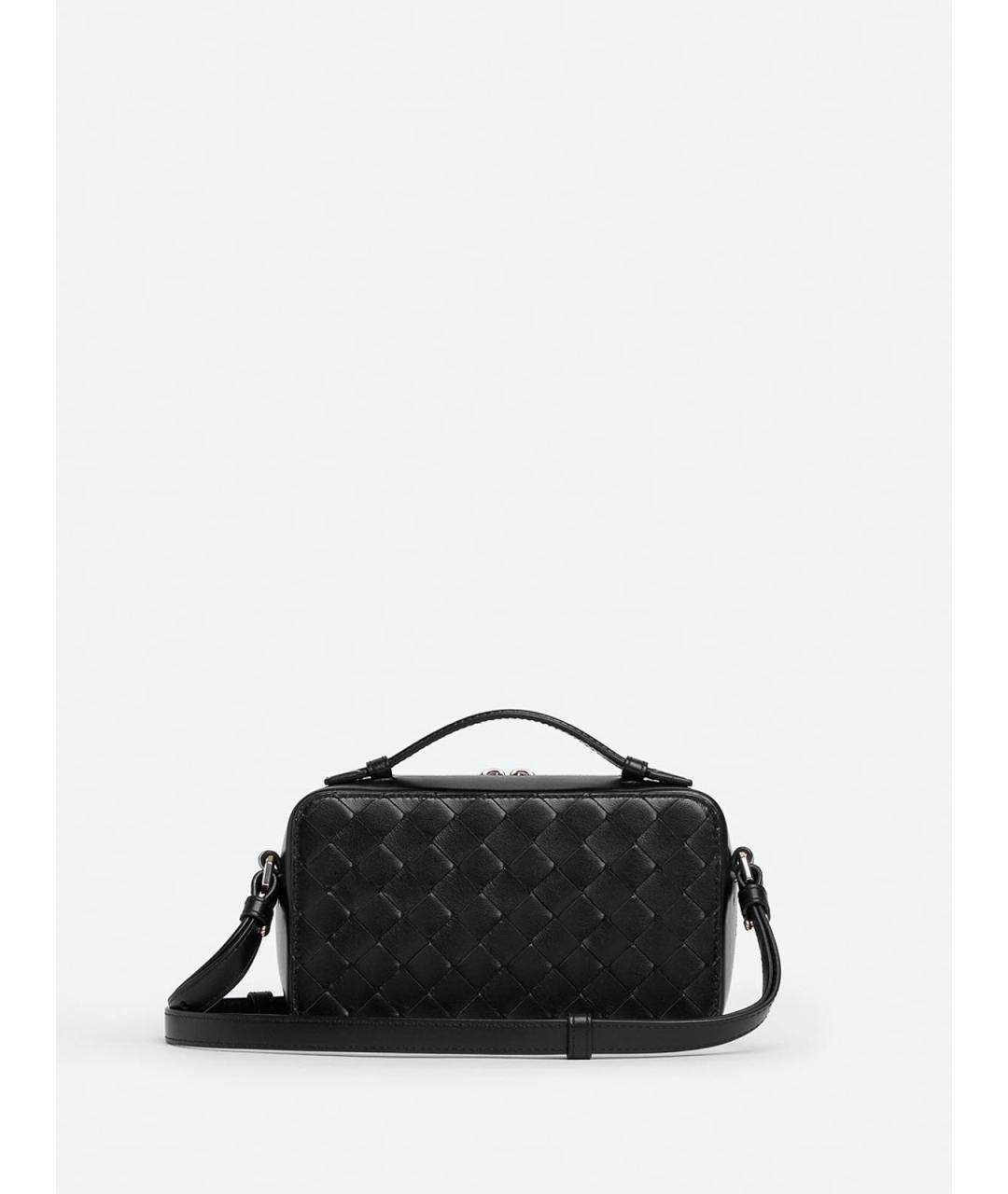 BOTTEGA VENETA Черная кожаная сумка на плечо, фото 2