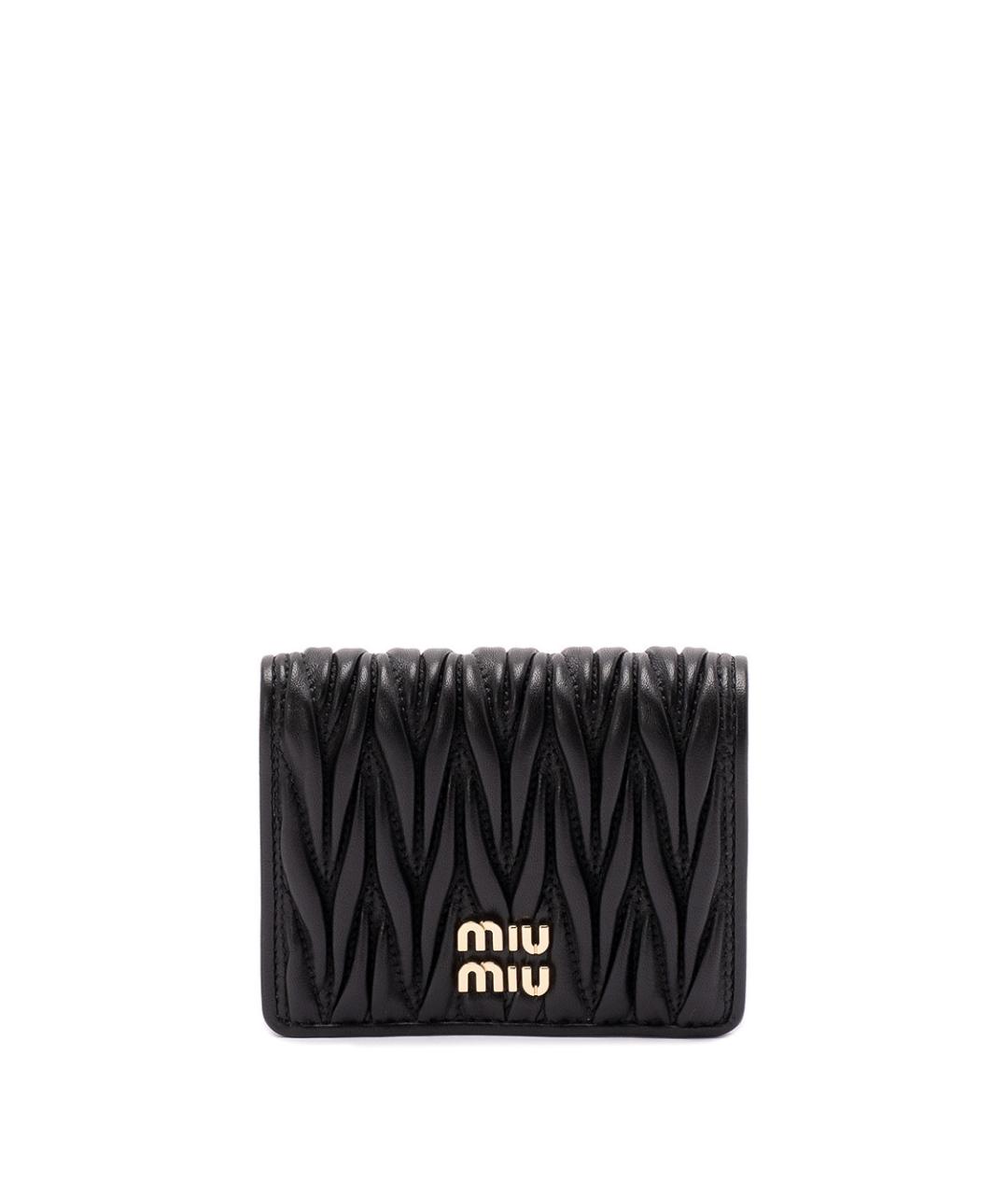 MIU MIU Черный кожаный кошелек, фото 1