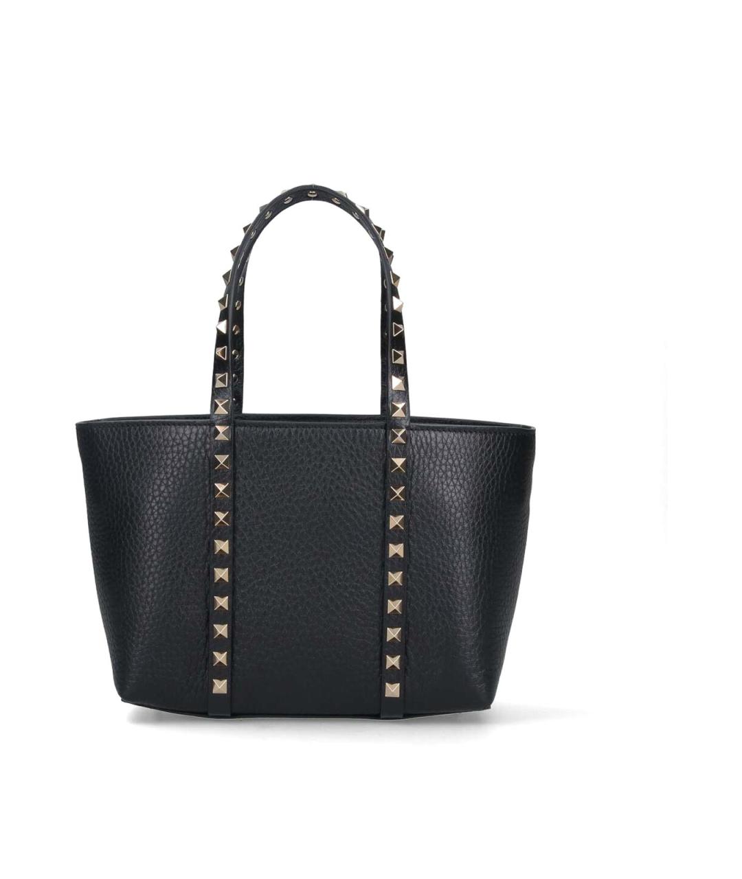 VALENTINO Черная кожаная сумка тоут, фото 1