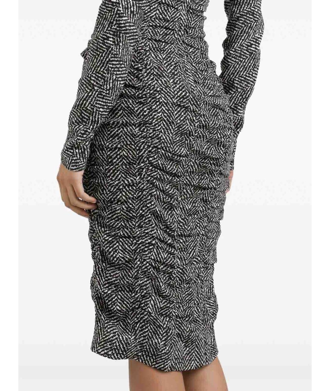 DOLCE&GABBANA Мульти шелковое повседневное платье, фото 3