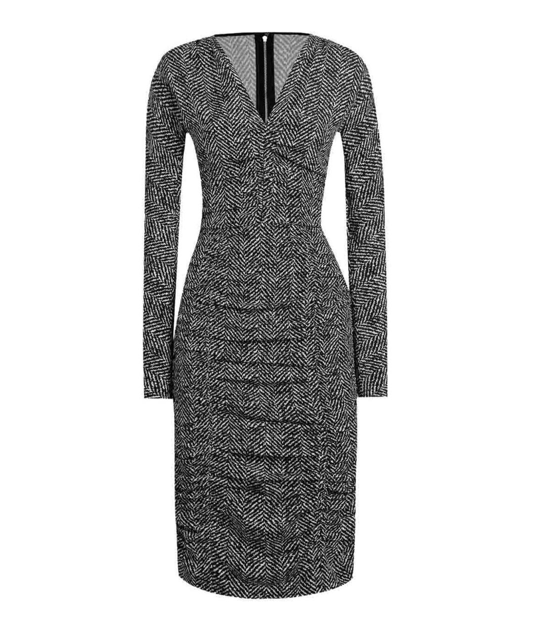 DOLCE&GABBANA Мульти шелковое повседневное платье, фото 1