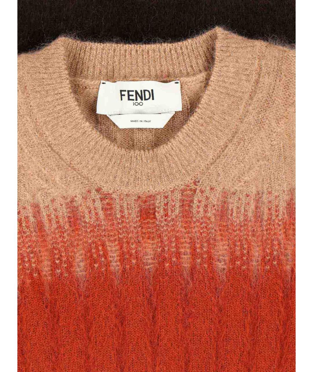 FENDI Мульти шерстяной джемпер / свитер, фото 4