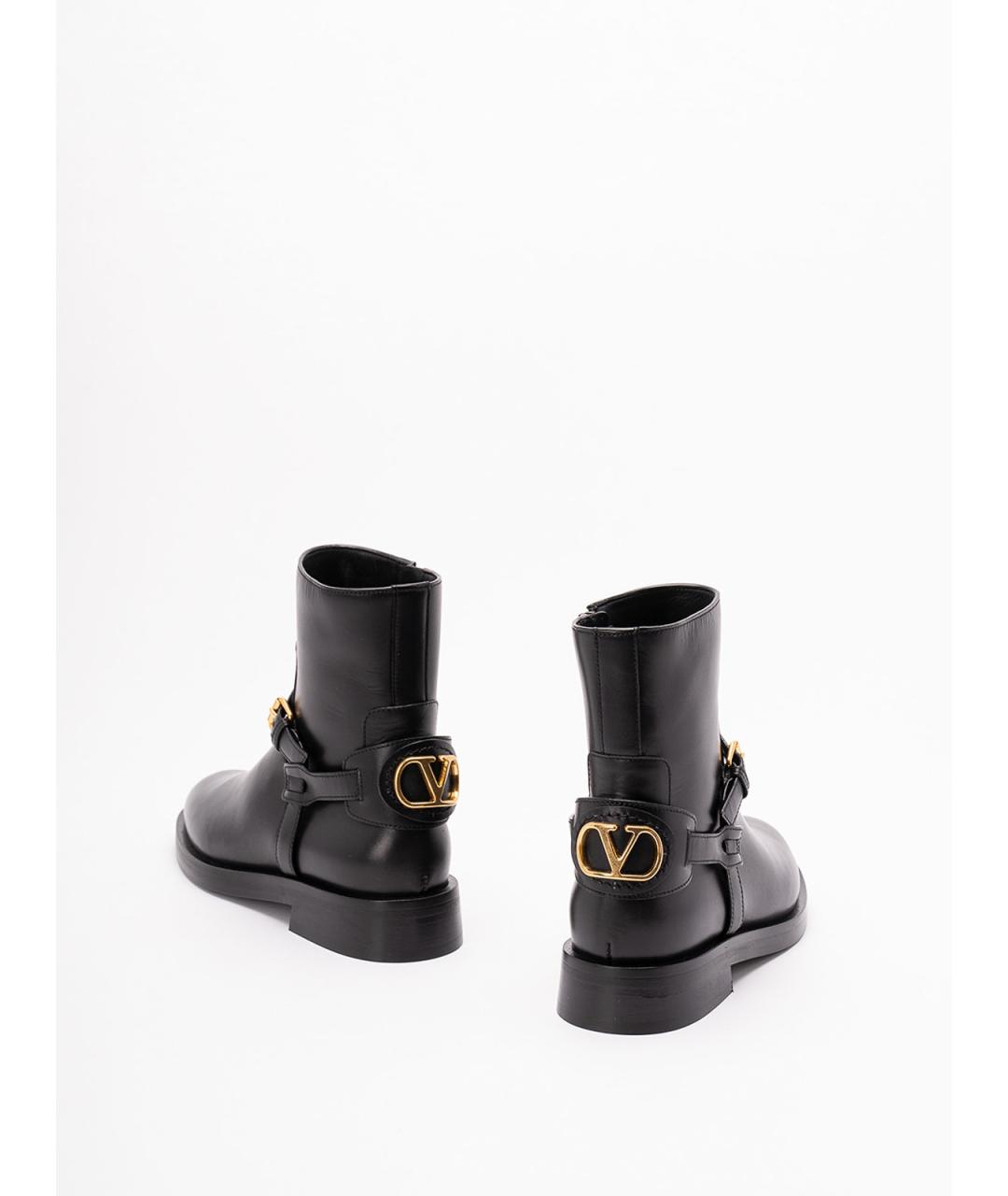 VALENTINO Черные кожаные ботинки, фото 3