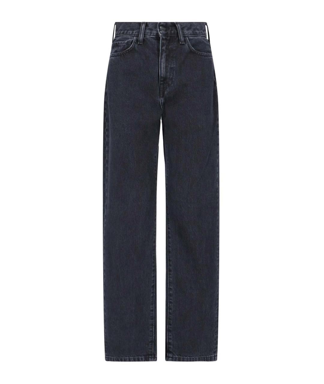 CARHARTT Черные хлопковые прямые джинсы, фото 1
