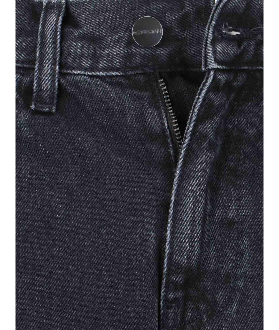 CARHARTT Черные хлопковые прямые джинсы, фото 5