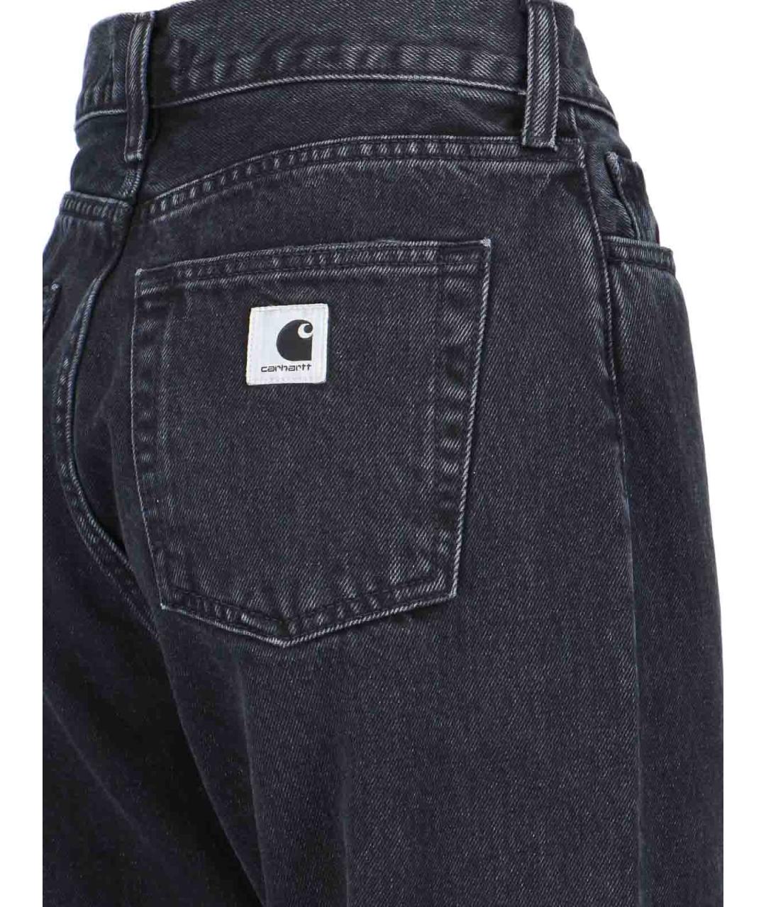 CARHARTT Черные хлопковые прямые джинсы, фото 4