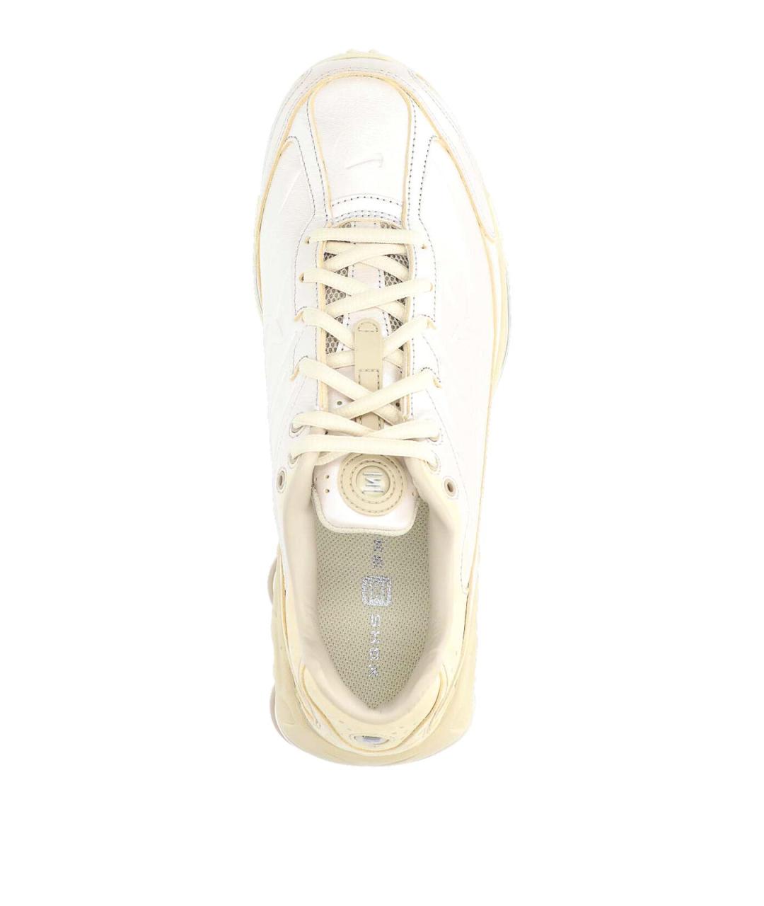 NIKE Серебряные кожаные низкие кроссовки / кеды, фото 5