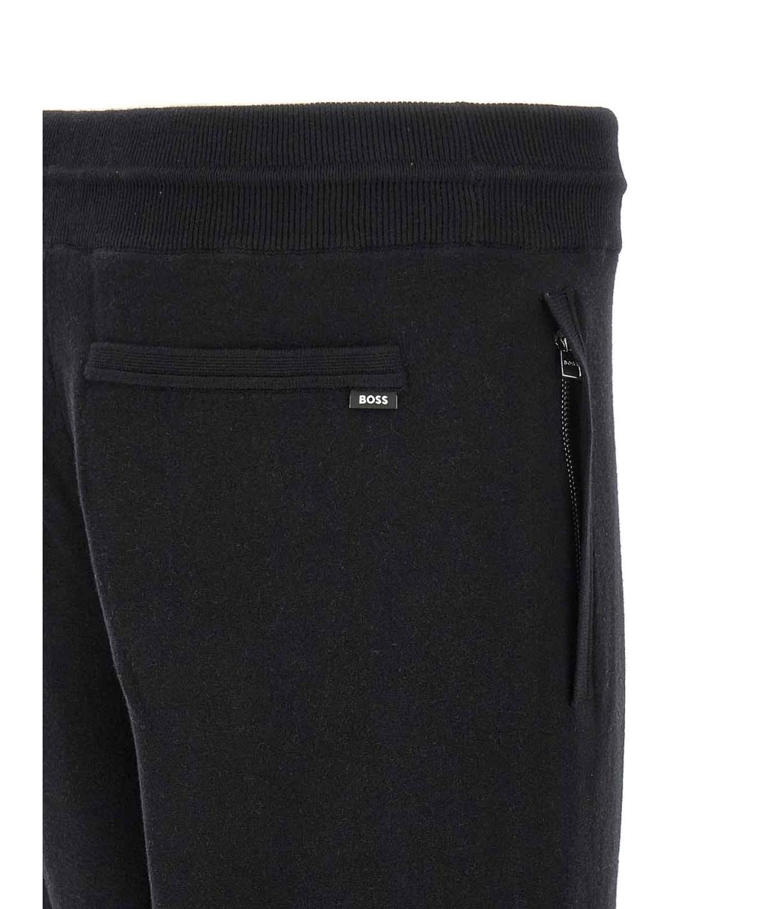 HUGO BOSS Черные шерстяные повседневные брюки, фото 4