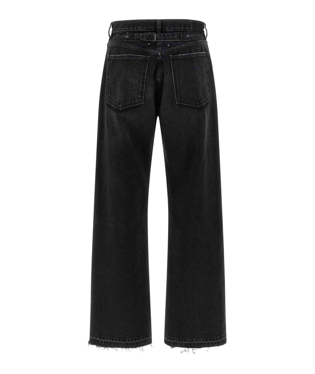 MAISON MARGIELA Черные хлопковые прямые джинсы, фото 2