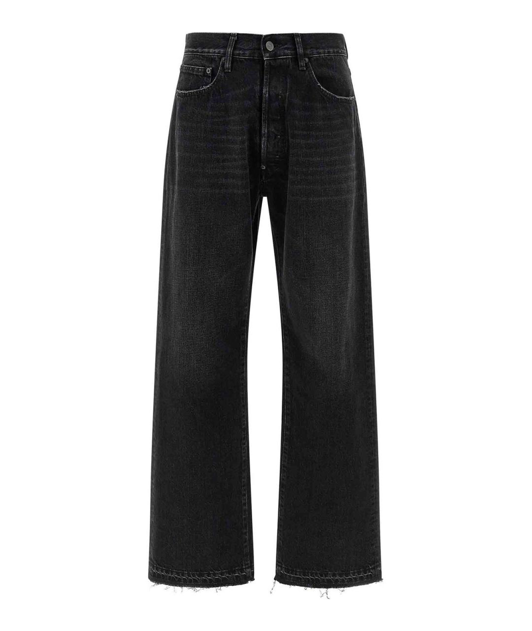 MAISON MARGIELA Черные хлопковые прямые джинсы, фото 1
