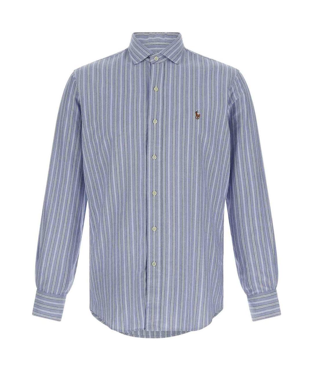 POLO RALPH LAUREN Голубая хлопковая классическая рубашка, фото 1