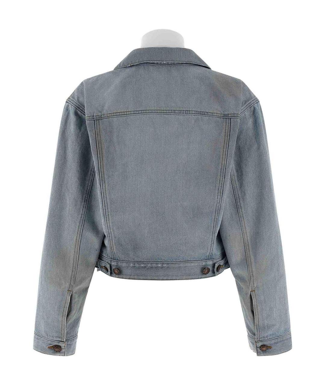 BALENCIAGA Голубая хлопковая куртка, фото 2