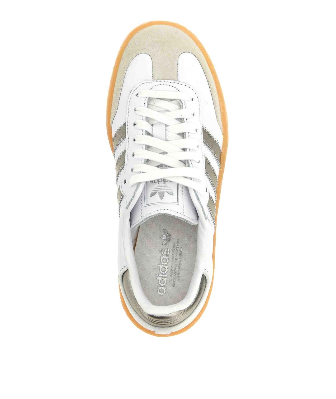 ADIDAS Бежевые кожаные кеды, фото 4