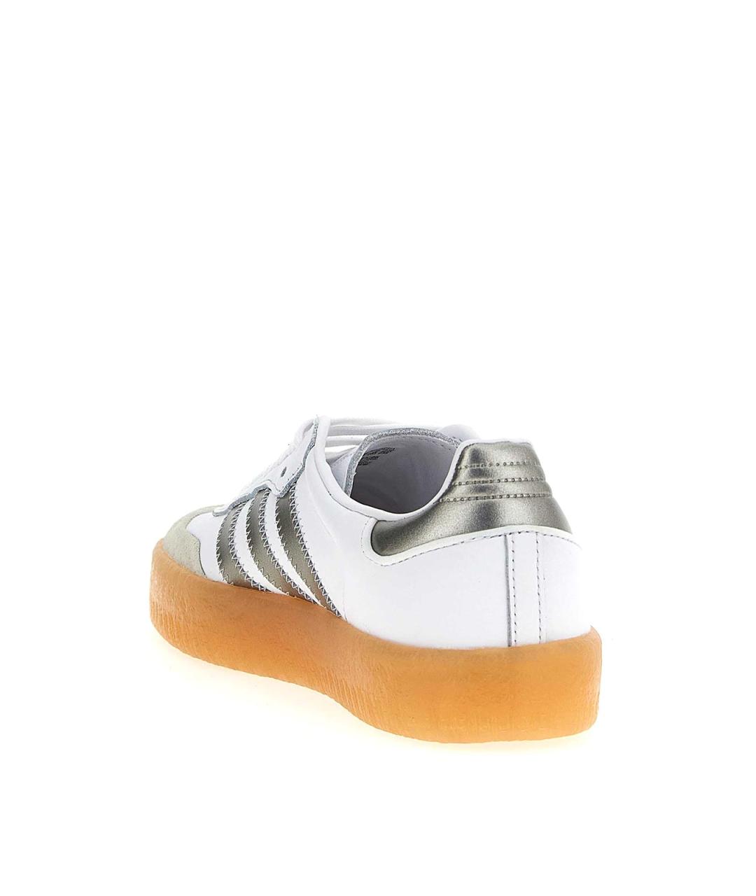 ADIDAS Бежевые кожаные кеды, фото 3