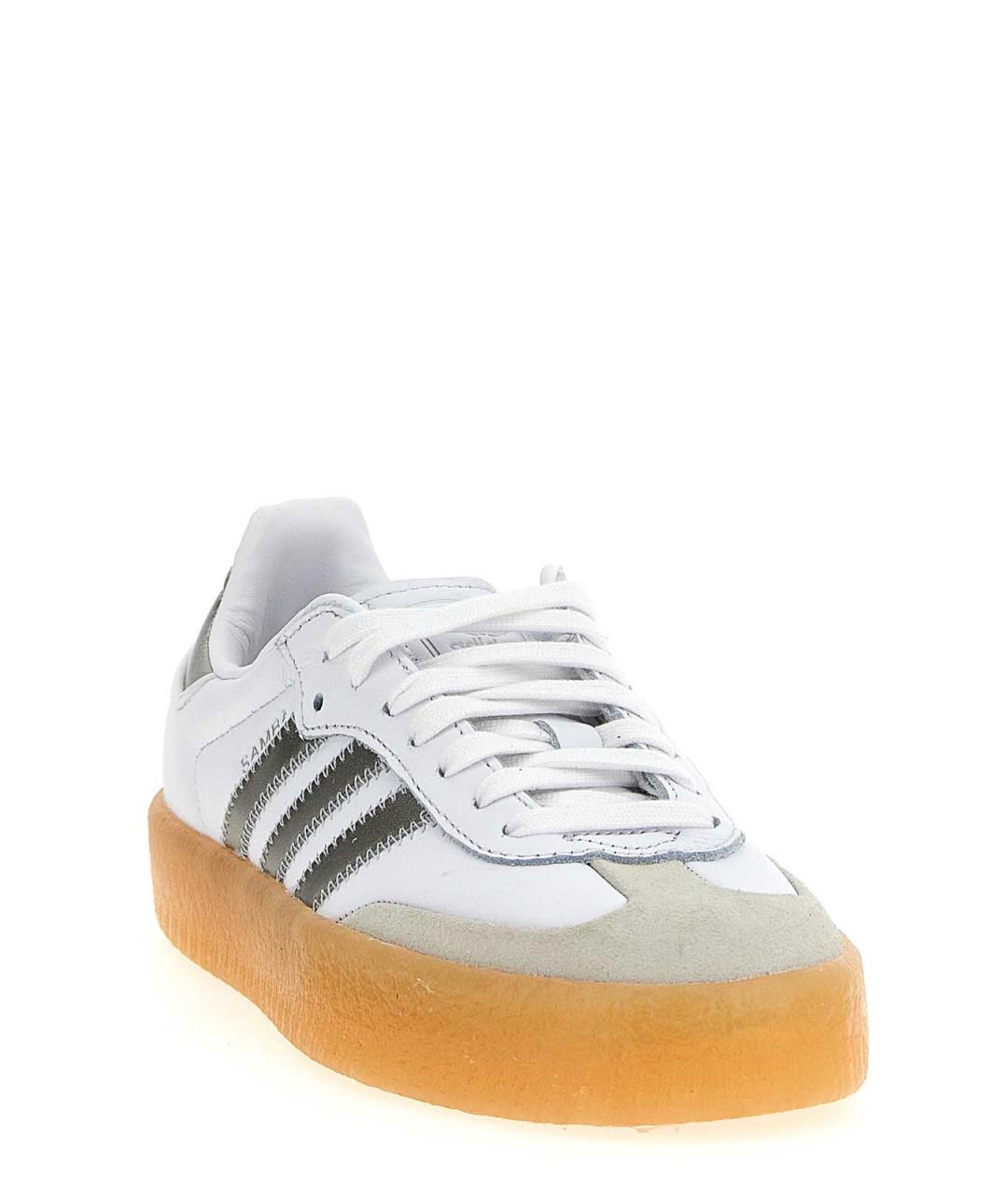 ADIDAS Бежевые кожаные кеды, фото 2