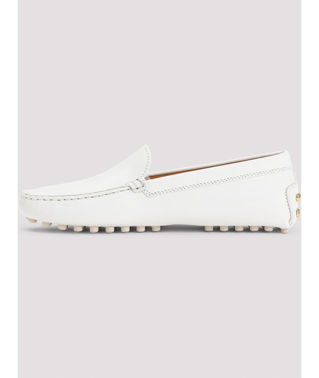 TOD'S Белые кожаные лоферы, фото 2