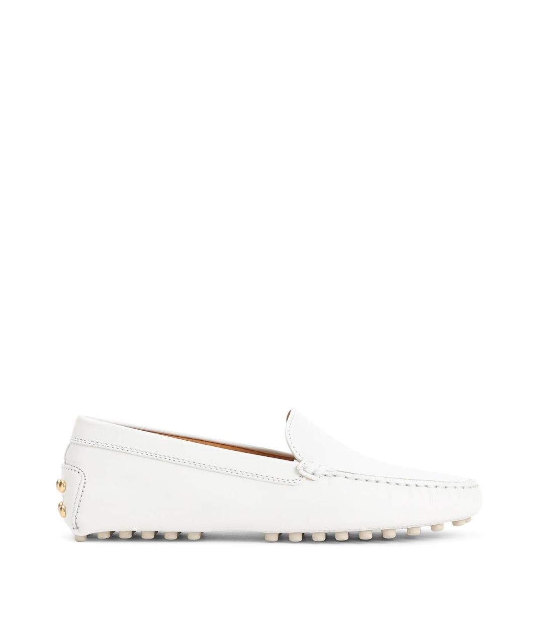 TOD'S Белые кожаные лоферы, фото 1