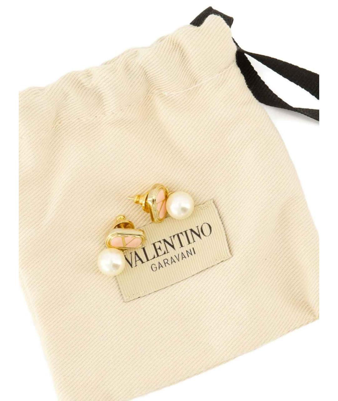 VALENTINO Золотые латунные серьги, фото 2