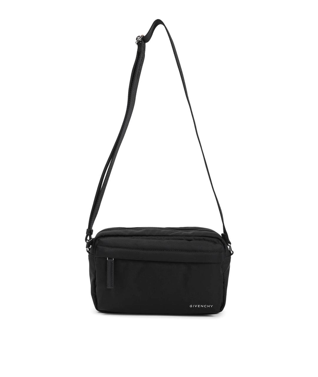 GIVENCHY Черная тканевая сумка на плечо, фото 1